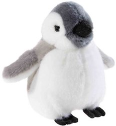 Heunec Kuscheltier Pinguin Baby Plüsch 15cm weiß-grau Spielzeug