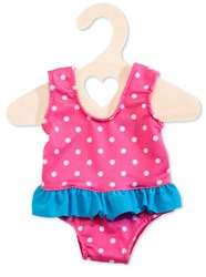 Heless Puppen Badeanzug 28-35 cm rosa-weiß-blau Punkte
