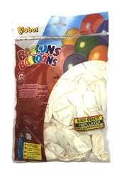 Globos Ballons weiß 100 Stück - Latex Partyballons 31 cm