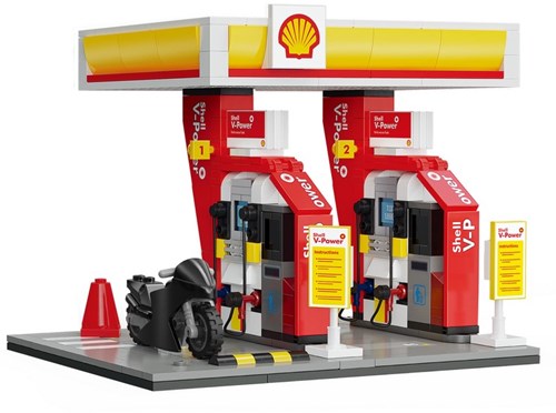 Cada Bauset Spielzeug Shell Tankstelle Laden 305 Teile