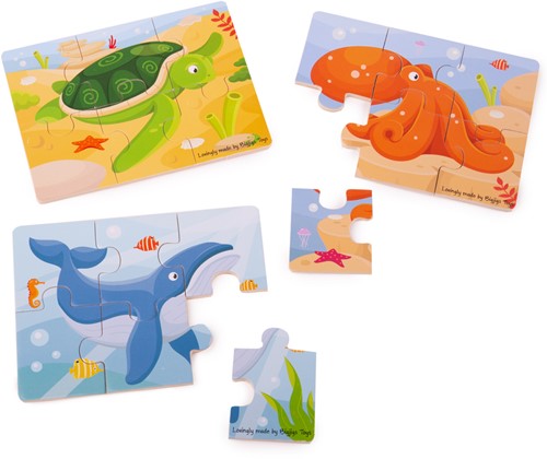 Bigjigs Sealife (6-teilige Puzzles) 3 Puzzles
