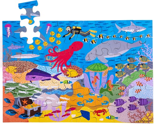 Bigjigs Unter dem Meer Bodenpuzzle (48 Teile)
