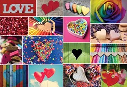 Bluebird Puzzle Collage - Love in Color -  Teile