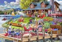 Bluebird Puzzle Lake View Cabin Mountain Time - 1000 Teile