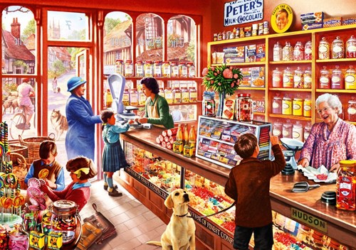 Bluebird Puzzle Puzzle Sweetshop - 1000 Teile Nostalgie Spielzeug