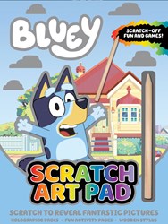 Totum Bluey Scratch Art Pad mit Holzstift für Kinder
