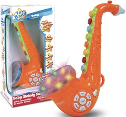 Bontempi elektronische Saxophon Spielzeug mit Lichteffekten orange