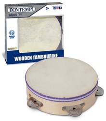 Bontempi Holz-Tamburin Musikinstrument für Kinder