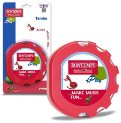Bontempi Tamburin rot Musikinstrument für Kinder - Spielzeug