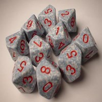Chessex Air Gesprenkelt D10 Würfel Set 10 Stück