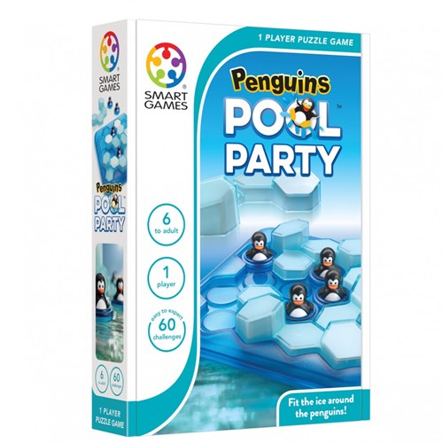 Smart Games Puzzlespiel Penguins Pool Party - 60 Herausforderungen - Lernspielzeug