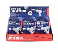 Kikkerland Space Gun Schlüsselanhänger mit LED-Lampe - Spielzeug Gadget