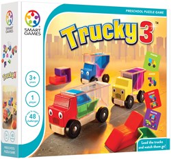 Smart Games Holzpuzzle Trucky 3 - Lernspiel Lastwagen für Kinder