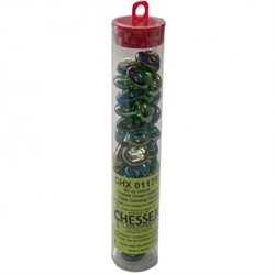 Chessex Glas Spielsteine Kristallgrün irisierend - 40+ Stück