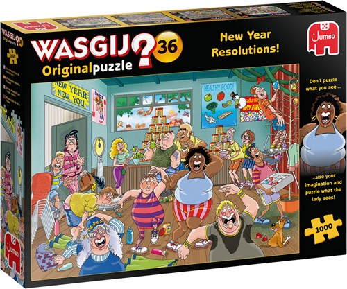 Jumbo Puzzle Wasgij Original 36 - Gute Vorsätze Cartoon 1000 Teile