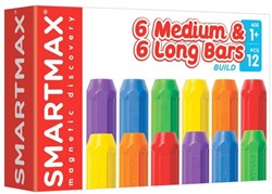 Smartmax Magnetisches Bauset - 6 kurze und 6 lange Stäbe - Erweiterung