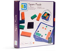 BS Toys Holzpuzzle - Pädagogisches Formenspiel - Buntes Kinderspielzeug