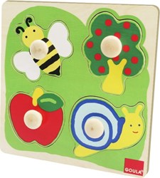 Goula Holzpuzzle Obstgarten Tiere - Lernspielzeug für Kinder