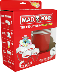 Mad Party Games Partyspiel MadPong - Beer Pong 2.0 Trinkspiel Erwachsene