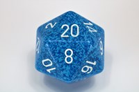 Chessex Würfel 34mm blau gesprenkelt D20 - Rollenspiel Zubehör