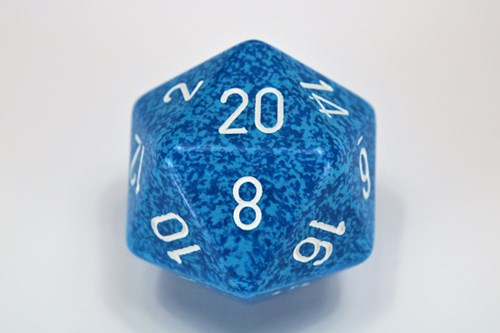 Chessex Würfel 34mm blau gesprenkelt D20 - Rollenspiel Zubehör