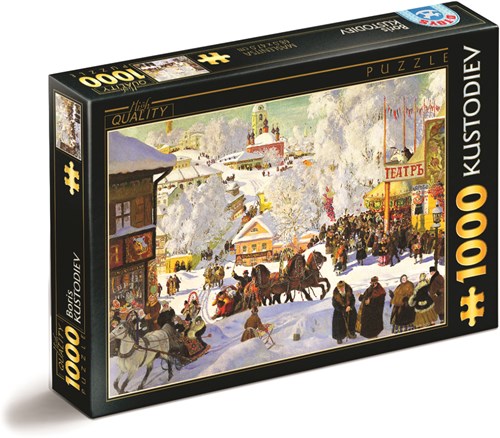 D-Toys Puzzle Boris Kustodiev Maslenitsa 1000 Teile Kunst-2