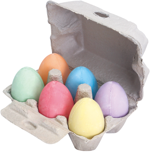 BigJigs Straßenmalkreide Eier Set - 6 bunte Kreide-Eier für draußen-2