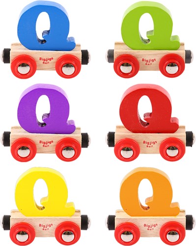 Bigjigs Rail Rail Buchstabenzug Q (Der Lieferumfang umfasst nur EIN Stück)