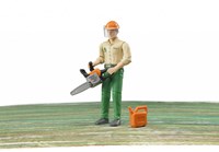 Bruder Forstarbeiter Spielfigur mit Zubehör - 10,7cm - Spielzeug-2