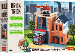 Brick Trick Bauset Feuerwehrstation - kreatives Spielzeug Bausteine