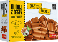 Brick Trick Bausteine Spielzeug - 40 Kartonfliesen - Lernspielzeug