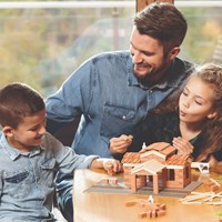 Brick Trick Bausteine Spielzeug - 40 Kartonfliesen - Lernspielzeug-2