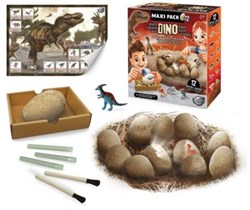 Buki Dino Eier Maxi Pack - entdecke 12 Dinosaurier Ausgrabungsset Spielzeug