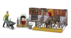 Bruder Kuhstall Spielzeug Bauernhof mit Figur und Zubehör