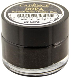 Cadence Fingerwachs Schwarz Metallic 20 ml - kreative Bastelfarbe