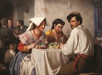 D-Toys Puzzle Carl Bloch In a Roman Osteria 1000 Teile Puzzle