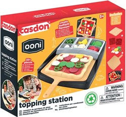 Casdon Spielzeug Pizza Belagstation - Ooni Set für Kinder ab 3 Jahren