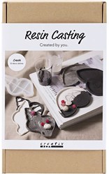 Creativ Company Bastelset Harz gießen Muschelschalen schwarz-weiß Kreativbox