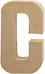 Creativ Company Buchstabe Papier-mache Basteln C 20,5cm braun Dekoration