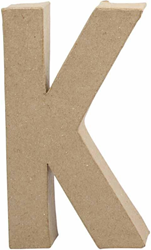 Creativ Company Buchstabe Bastel-Pappmaché K 20,5cm braun Hobby