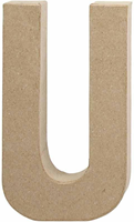 Creativ Company Buchstabe Bastelpapier-mache U 20,5cm braun Dekoration