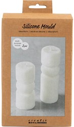 Creativ Company Silikon Gießform gerippter Zylinder Bogen 2 Stück 11-14 cm