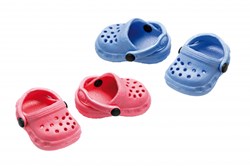 Heless Puppen Clogs Kunststoff 28-33 cm blau rosa Spielzeug
