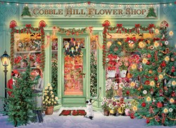 Cobble Hill Puzzle Weihnachten 1000 Teile Christmas Flower Shop Kartonpuzzle
