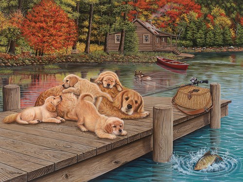 Cobble Hill Puzzle Lazy Day on the Dock 275 Teile Erwachsene Puzzle