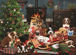 Cobble Hill Puzzle Weihnachten Hunde 500 Teile - XXL Pieces Puzzle