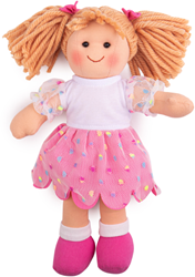 BigJigs Puppe Darcie - weiche Babypuppe 28cm für Kinder