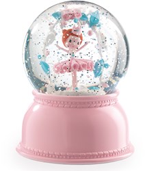 Djeco Nachtlicht Ballerina - Schneekugel Glitzerlampe für Kinder