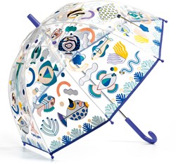 Djeco Regenschirm Fische - Farbwechsel Kinder Regenschirm Fische