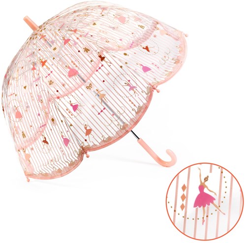 Djeco Regenschirm Ballerina - Kinderfreundlicher Schirm mit Tanzmotiv-2